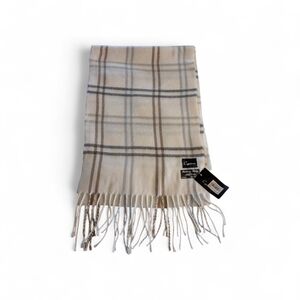 NWT Plaid Fringe Scarf from Macy's